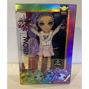 Rainbow High Cheer Violet Willow Purple Fashion Doll with Pom Poms Cheerleader